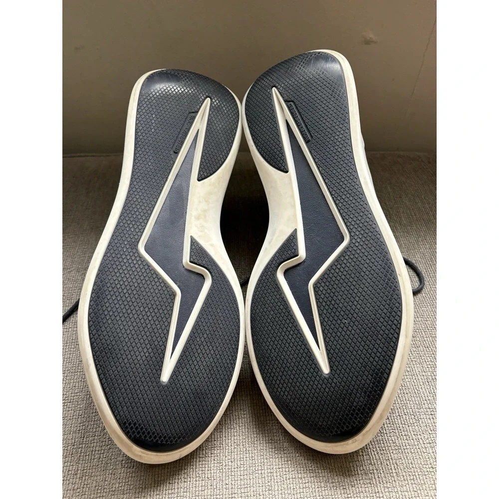 Wolf & Shepherd Toro Swiftknit Derby Casual Shoes Navy Blue Lace Up Leather Mesh